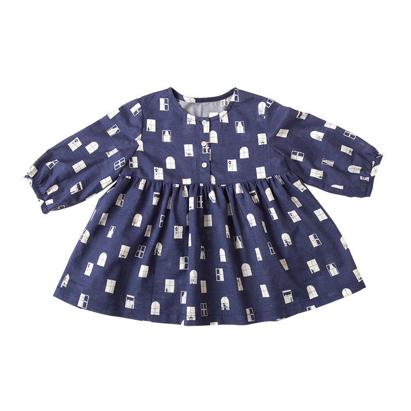 窓柄ワンピース